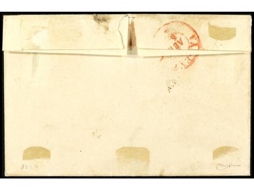 ✉ ESPAÑA. Ed. 33F. 1855. FALSOS POSTALES. SEVILLA a VALENCIA