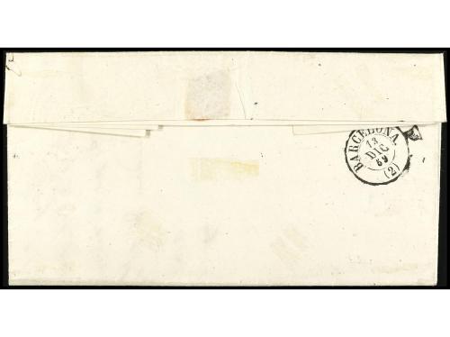 ✉ ESPAÑA. Ed. 48F. 1859. FALSOS POSTALES. LÉRIDA a BARCELONA