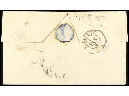 ✉ ESPAÑA. Ed. 58F. 1863. FALSOS POSTALES. MADRID a ALBACETE.