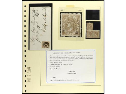 ESPAÑA. Ed. 96F. FALSOS POSTALES. 50 milésimas castaño, FALS