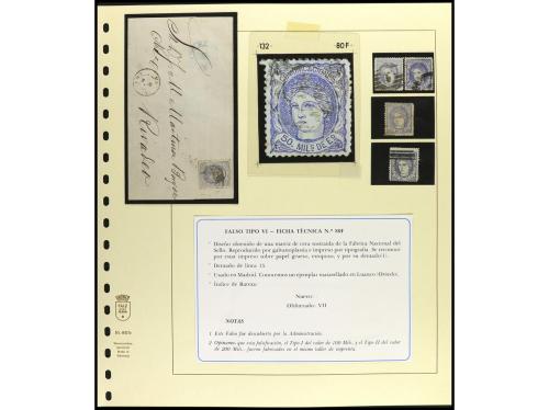 */° ✉ ESPAÑA. Ed. 107F. FALSOS POSTALES. 50 milésimas azul, 