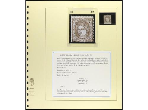 ESPAÑA. Ed. 109F. FALSOS POSTALES. 200 milésimas castaño, FA