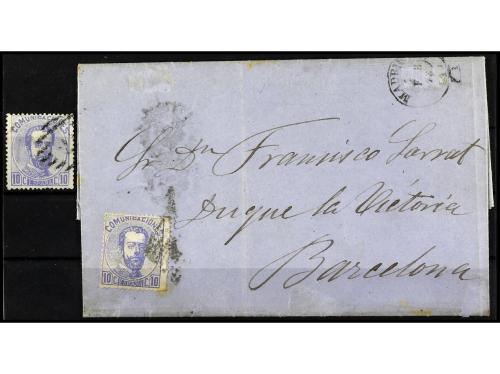 ° ✉ ESPAÑA. FALSOS POSTALES. 10 céntimos azul, FALSO POSTAL,