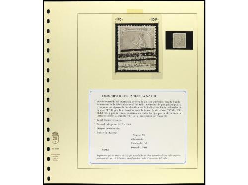 */° ESPAÑA. Ed. 138F. FALSOS POSTALES. Conjunto de sellos de