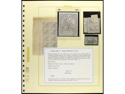 */° ✉ ESPAÑA. Ed. 145F. FALSOS POSTALES. 10 céntimos azul, F