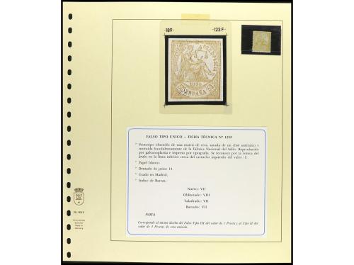 * ✉ ESPAÑA. Ed. 149F. FALSOS POSTALES. 50 céntimos amarillo 