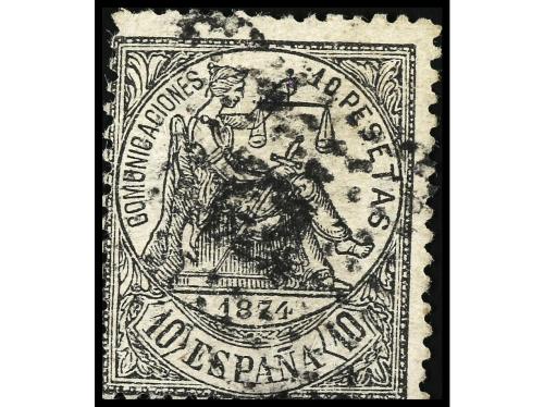 */° ESPAÑA. Ed. 152F. FALSOS POSTALES. 10 pesetas negro, FAL