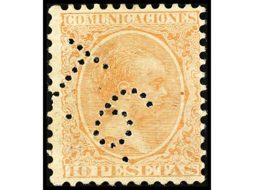 */° ESPAÑA. Ed. 228F. FALSOS POSTALES. 10 pesetas naranja, F