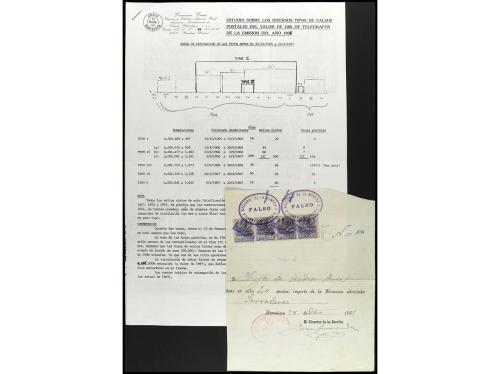 ESPAÑA. Ed. T-46F. FALSOS POSTALES. TELÉGRAFOS. 10 pesetas a