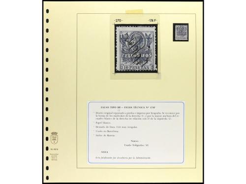 ESPAÑA. Ed. T-46F. FALSOS POSTALES. TELÉGRAFOS. 10 pesetas a