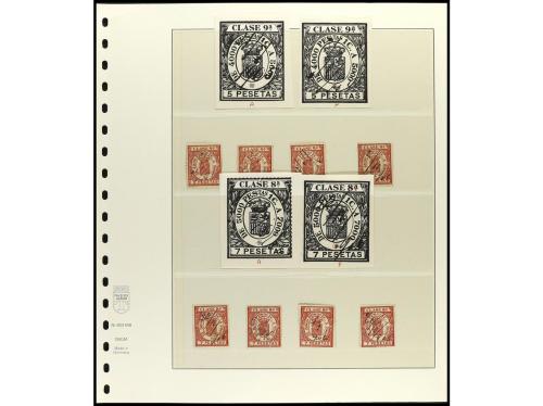 ESPAÑA. FALSOS POSTALES. FISCALES DE ESPAÑA. Colección estud