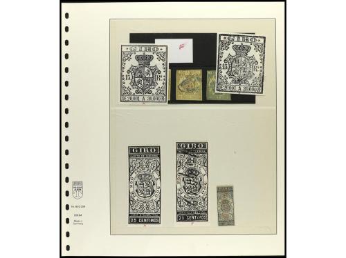 ESPAÑA. FALSOS POSTALES. FISCALES DE ESPAÑA. Colección estud