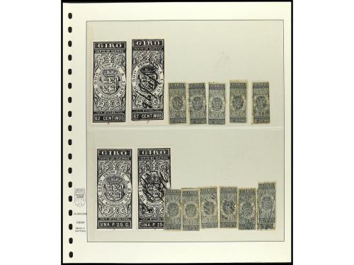 ESPAÑA. FALSOS POSTALES. FISCALES DE ESPAÑA. Colección estud