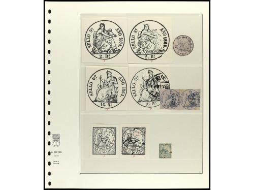 ESPAÑA. FALSOS POSTALES. FISCALES DE ESPAÑA. Colección estud