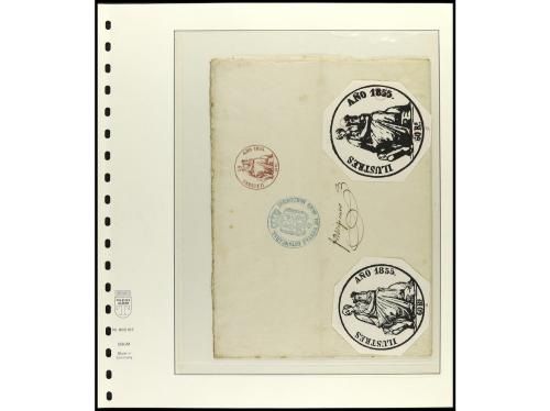 ESPAÑA. FALSOS POSTALES. FISCALES DE ESPAÑA. Colección estud