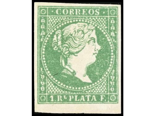 */° CUBA. Ant. 8F. FALSOS POSTALES. 1 real verde, FALSO POST