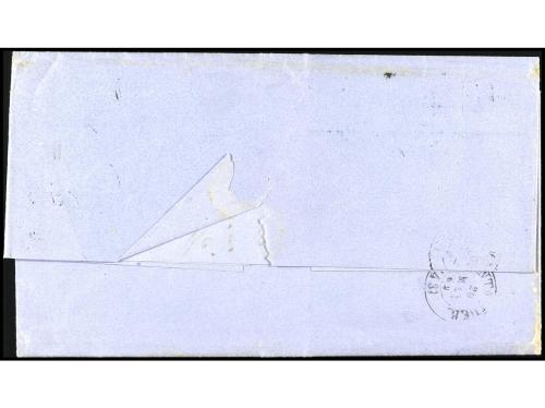 ✉ CUBA. Ant. 8F. 1862. FALSOS POSTALES. HABANA a SANTANDER. 