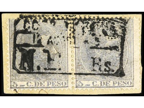 */° CUBA. Ed. 71F. FALSOS POSTALES. 5 centavos azul, FALSO P