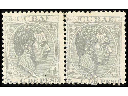 */° CUBA. Ed. 71F. FALSOS POSTALES. 5 centavos gris, FALSO P