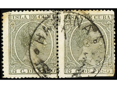° CUBA. Ed. 115F. FALSOS POSTALES. 5 centavos verde oliva, F
