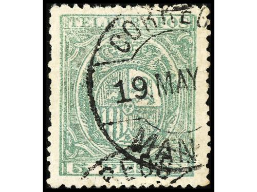 ° FILIPINAS. Ed. 35F. FALSOS POSTALES. TELÉGRAFOS. 5 pesos v