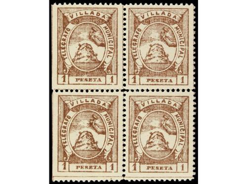 ESPAÑA: TELEGRAFOS PARTICULARES. SERIE COMPLETA. 4 valores e