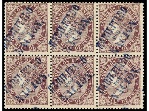 * ESPAÑA. Ed. 98HNa (6). 50 m. violeta. HABILITADO/POR LA/NA