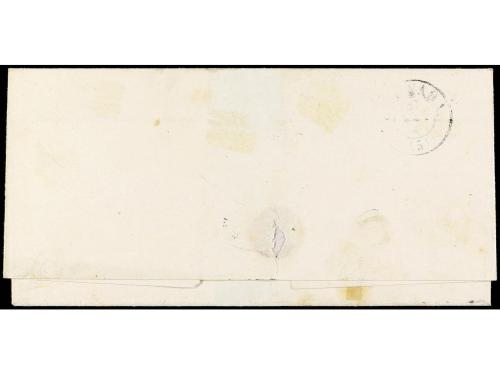 ✉ ESPAÑA. Ed. 48. 1858. A GRANADA. 4 cuartos rojo, mat. fech