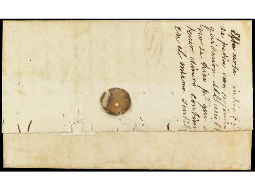 ✉ CUBA. Ant. 7F. 1861. HABANA a LA YSABEL. 1/2 real azul FAL