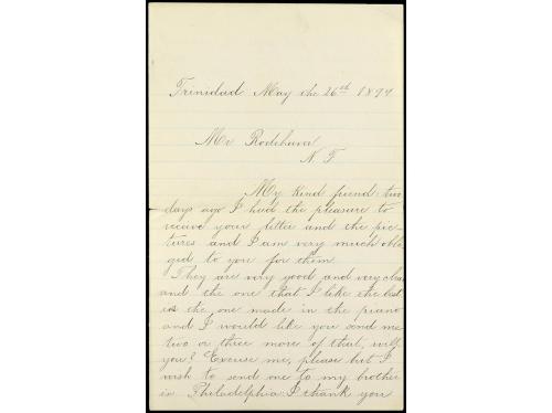 ✉ CUBA: OCUPACION ESTADOS UNIDOS. 1899 (28 mayo). TRINIDAD a