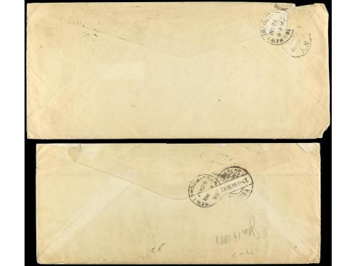 ✉ CUBA: OCUPACION ESTADOS UNIDOS. 1898-99. Dos sobres largos