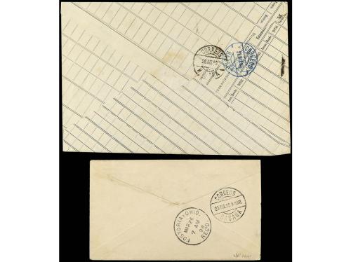 ✉ CUBA: OCUPACION ESTADOS UNIDOS. 1899 (22-26 marzo). Dos so