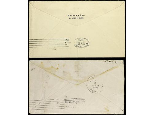 ✉ CUBA: OCUPACION ESTADOS UNIDOS. 1898 (agosto). Dos cartas 