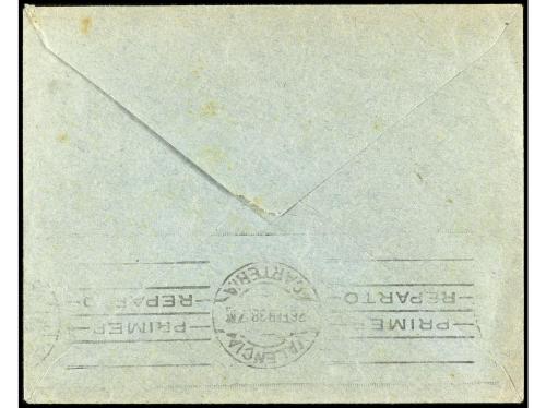 ✉ ESPAÑA. Ed. 685, 738. 1938. VALENCIA correo interior. Sobr