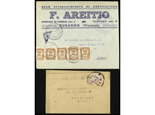 ✉ ESPAÑA. 1933-35. PERSONAJES. Conjunto de 6 cartas circulad