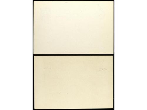 ✉ ESPAÑA ENTEROS POSTALES. Ed. 62 y 63. 25 cts. azul habilit