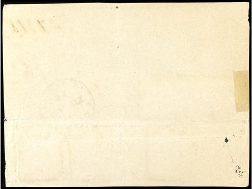 ✉ CHILE. 1894. SANTIAGO a PARÍS. Etiqueta de un envío de "Mu