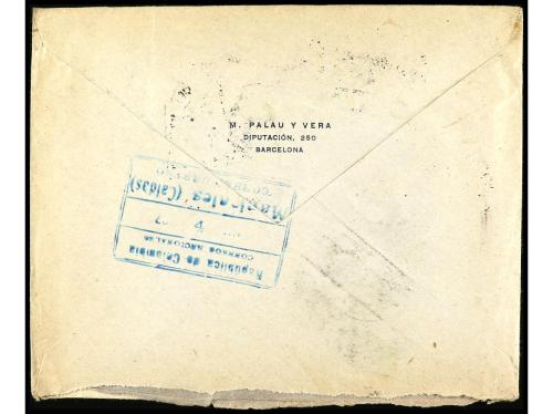 ✉ COLOMBIA. 1927. SCADTA. BARCELONA a MANIZALES. Circulada c