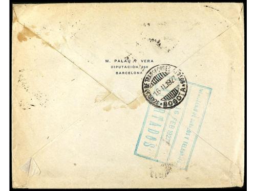 ✉ COLOMBIA. 1927. SCADTA. BARCELONA a BOGOTÁ. Circulada con 