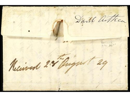 ✉ CANADA. 1829 (July). MACKINAC ISLAND to HALIFAX (Nova Scot