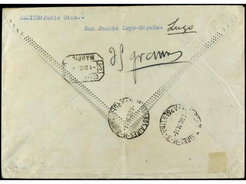 ✉ ESPAÑA. Ed. 280 (2), 663, 669, 671, 673 (9). 1934. LUGO a 