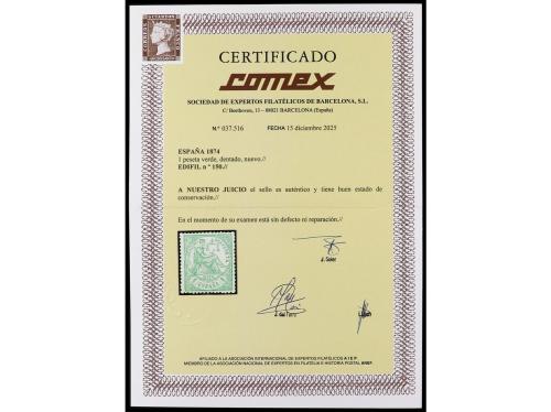 ** ESPAÑA. Ed. 150. 1 pta. verde. Centraje perfecto. PIEZA D