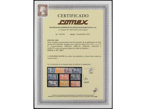 ** ESPAÑA. Ed. 257/66. SERIE COMPLETA, centrajes habituales 