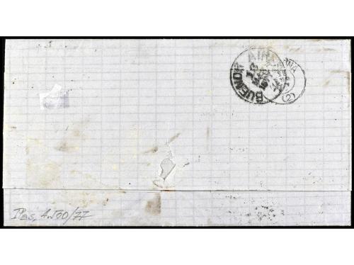 ✉ ESPAÑA. Ed. 174, 175, 179. 1877. BARCELONA a BUENOS AIRES.