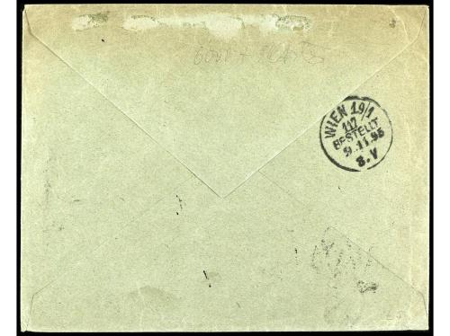 ✉ ESPAÑA. Ed. 213. 1895. BARCELONA a VIENA. 2 cts. verde, ti