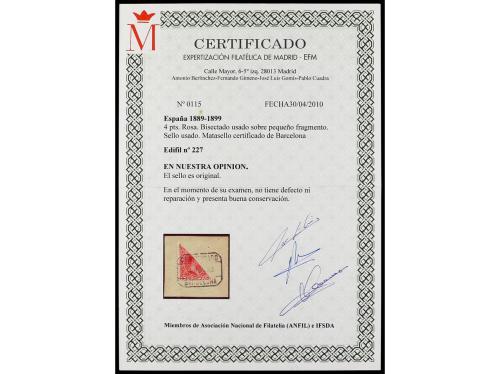 Δ ESPAÑA. 1889-1900. ALFONSO XIII. Conjunto de fragmentos co