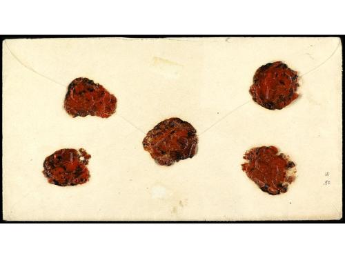 ✉ ESPAÑA. Ed. 175 (2), 179, 183. 1877. HUELVA a FLORENCIA. C