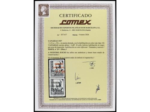 (*) ESPAÑA: CANARIAS. Ed. 29hcc + 29. +1.25 pts. s. 50 cts. 