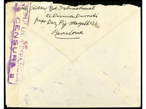 ✉ ESPAÑA GUERRA CIVIL. 1937 (26 marzo). BRIGADAS INTERNACION