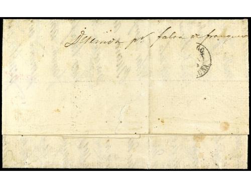 ✉ ESPAÑA. Ed. 62 (4). 1862. SANTIAGO a BUENOS AIRES. 2 reale